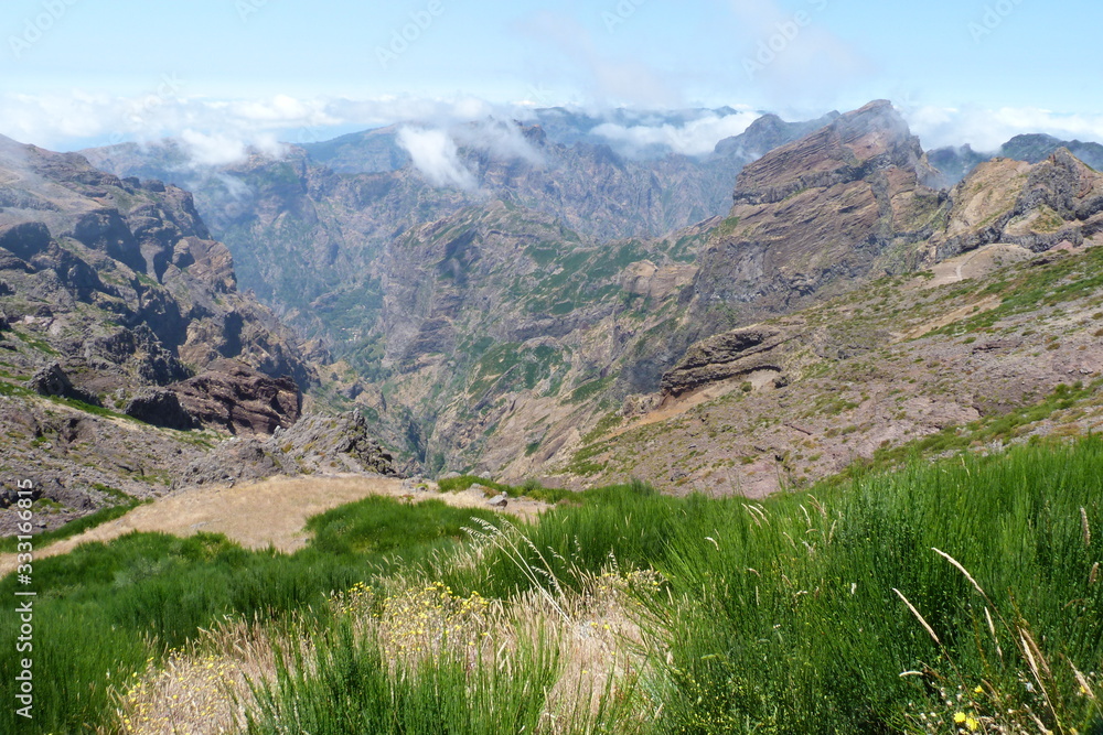 madeira, kahle berge, Berglandschaft Madeira