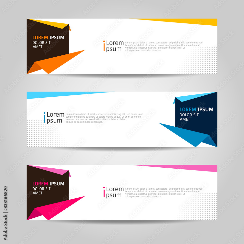 Naklejka premium Colorful Banner background design. modern abstract template design.