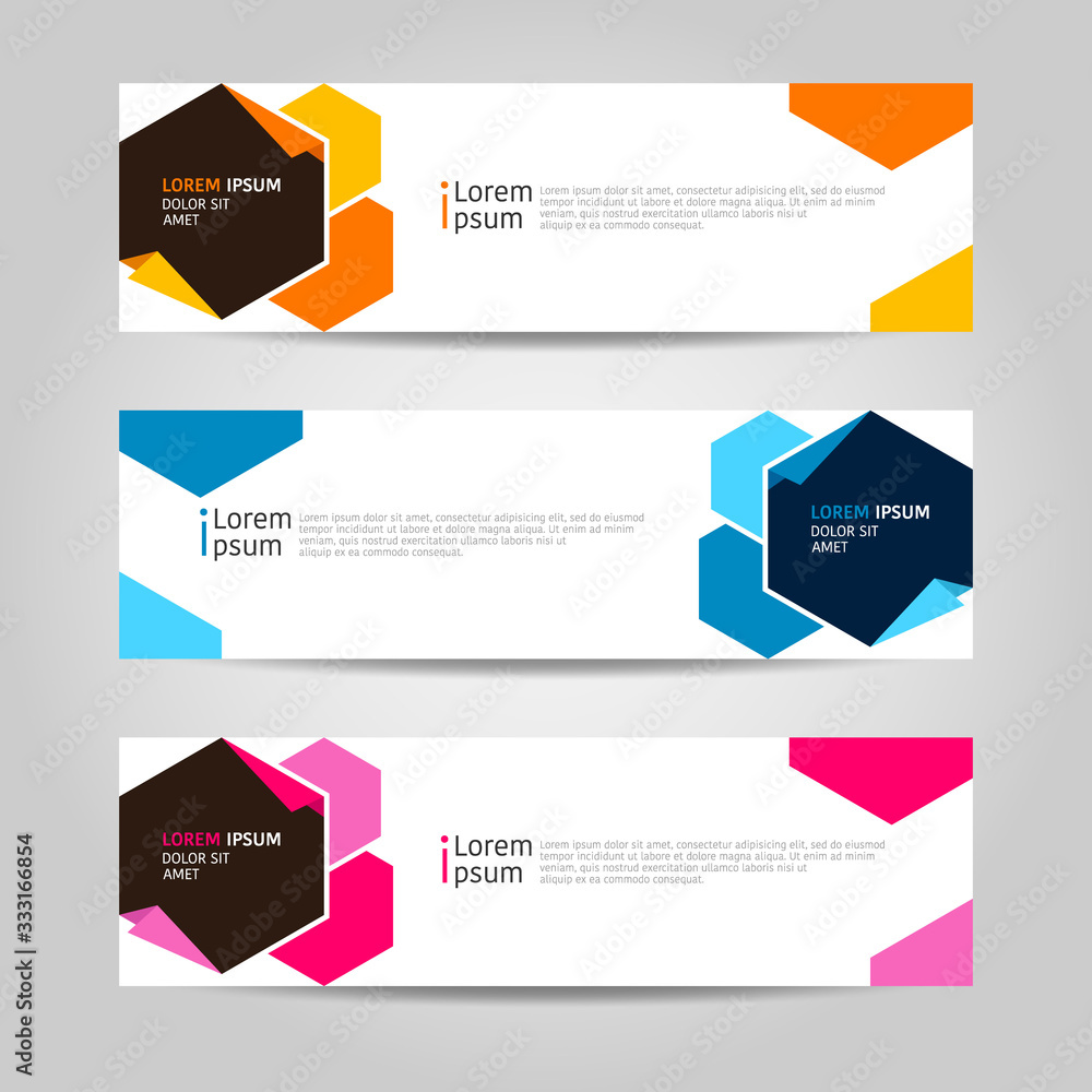 Naklejka premium Colorful Banner background design. modern abstract template design.