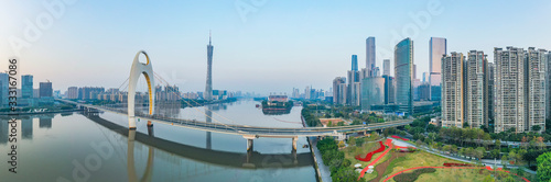 Aerial photography of Guangzhou City Scenery in China © zhonghui