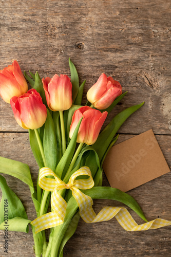 Spring flower on a wooden. Image