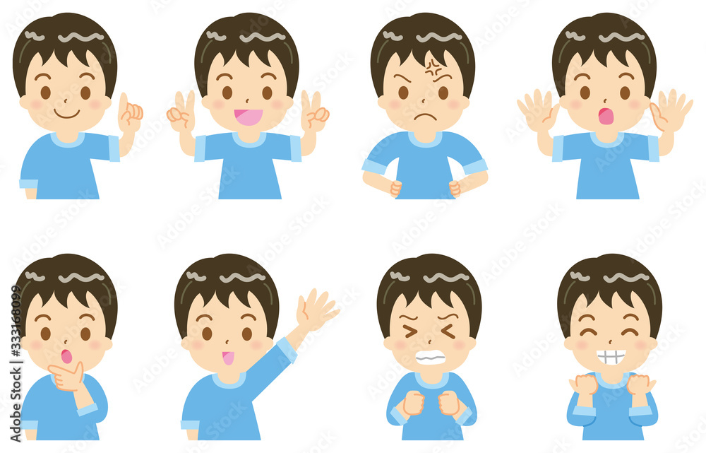 男の子 セット 主線無し イラスト 男の子 セット 主線無し イラスト