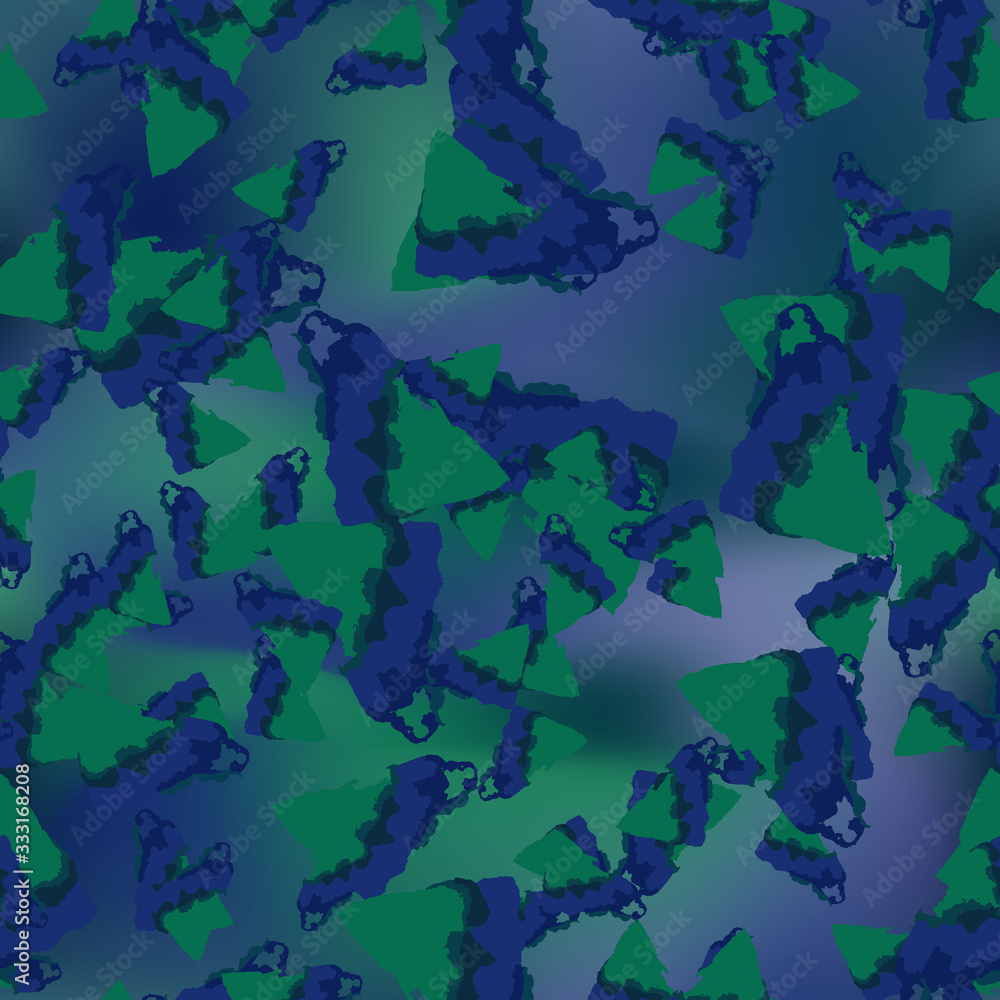 Sea camouflage of various shades of green, blue and violet colors Sea camouflage of various shades of green, blue and violet colors