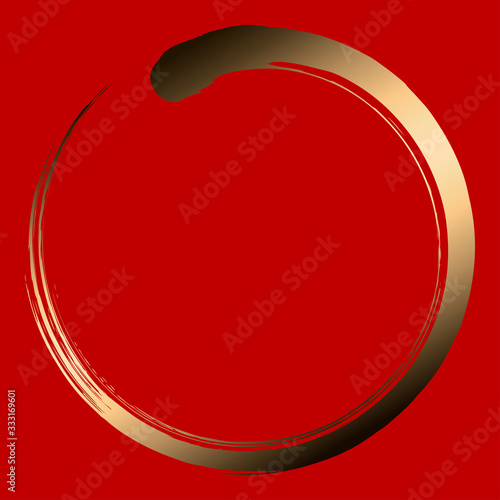 丸　円　金　筆文字