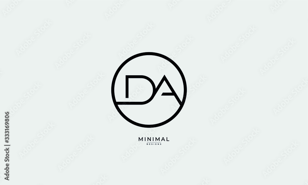 Alphabet letter icon logo DA Alphabet letter icon logo DA