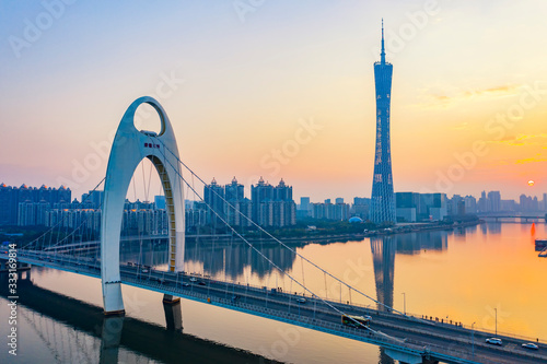 Aerial photo of Guangzhou City, China