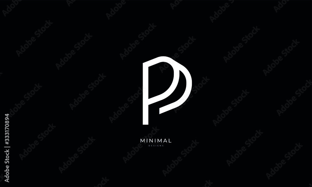 Alphabet letter icon logo PD Alphabet letter icon logo PD