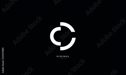 Alphabet letter icon logo CC