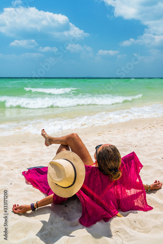 Woman at the beach in Thailand