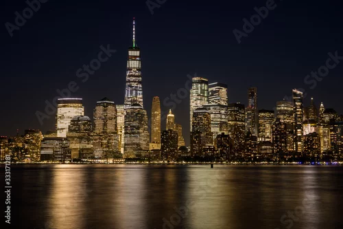 Obraz nocna panorama nowy jork
