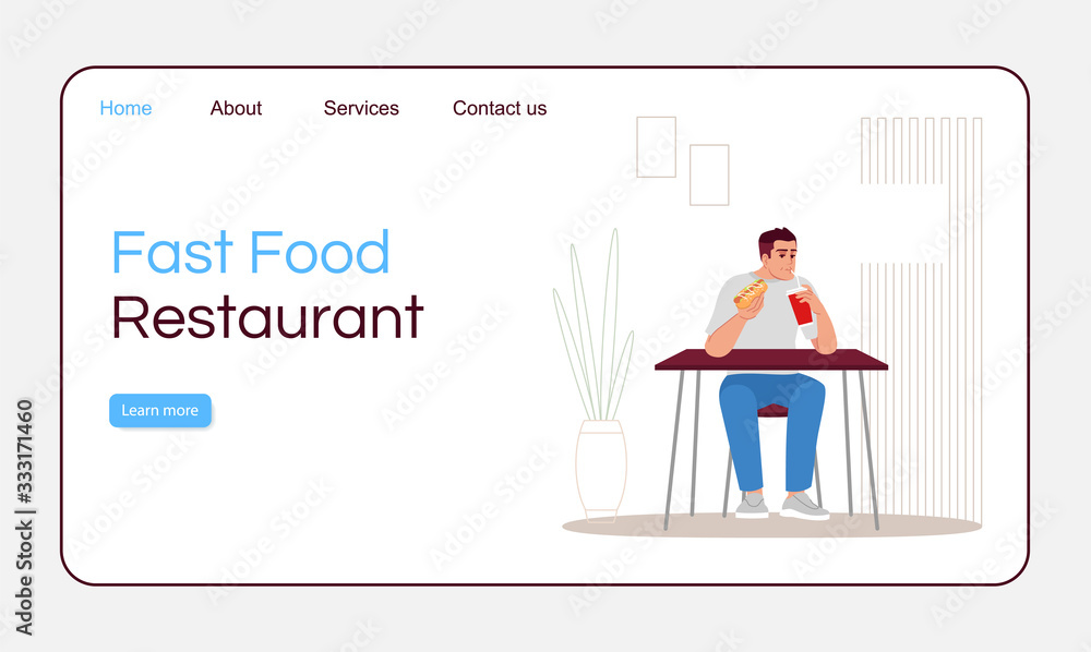 Page De Garde D'un Fast Food