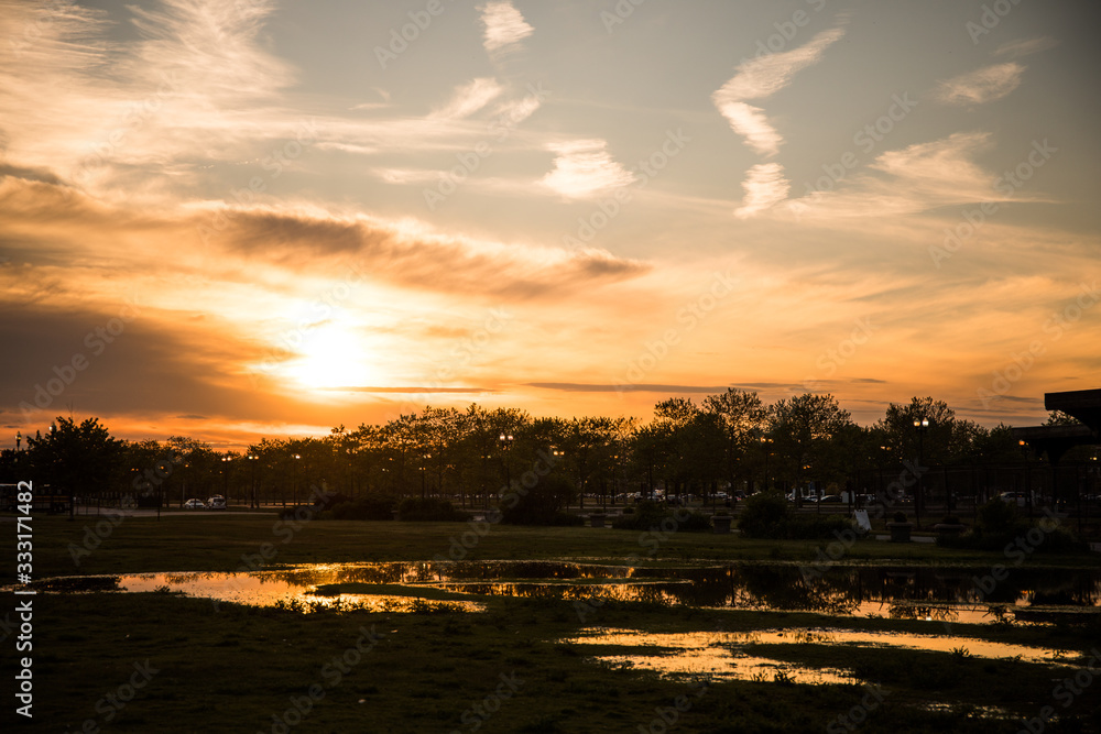 Naklejka premium zachód słońca