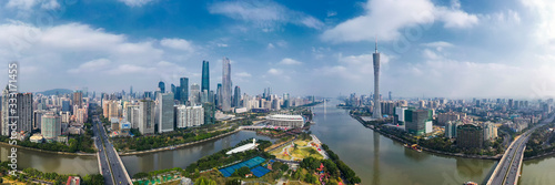 Aerial photography of urban scenery of Guangzhou, China © zhonghui