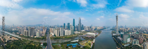 Aerial photography of Guangzhou City Scenery in China © zhonghui