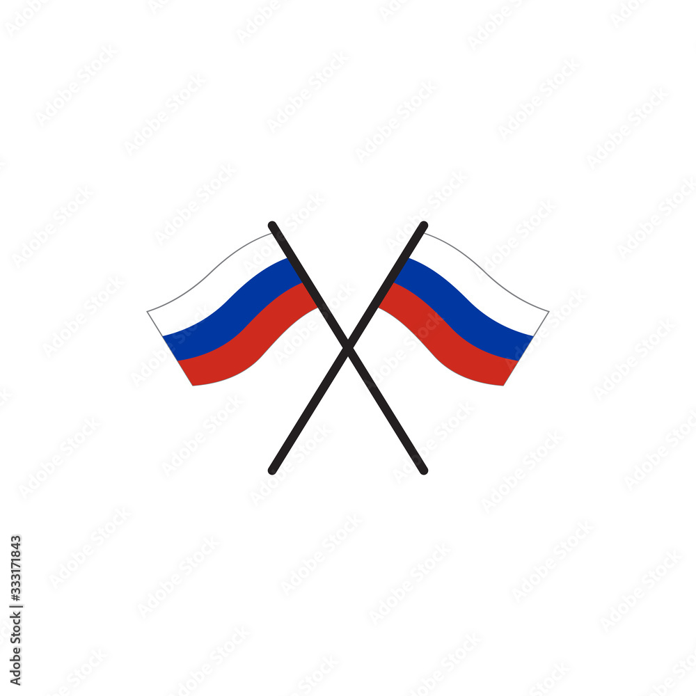 Russian flag icon logo design vector template Russian flag icon logo design vector template