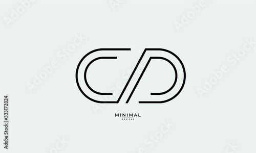 Alphabet letter icon logo CD