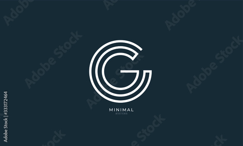 alphabet letter icon logo CG or GC