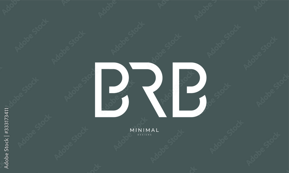 Alphabet letter icon logo BRB Alphabet letter icon logo BRB