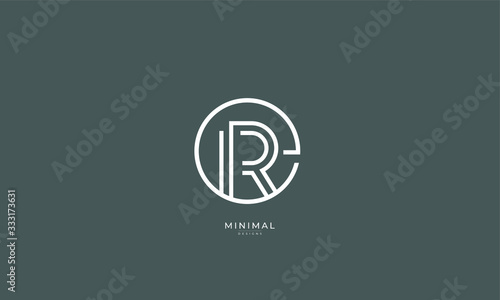 Alphabet letter icon logo ER or RE