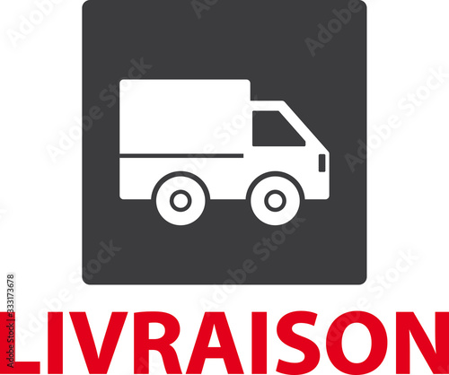 PICTO LIVRAISON CAMION - GRIS