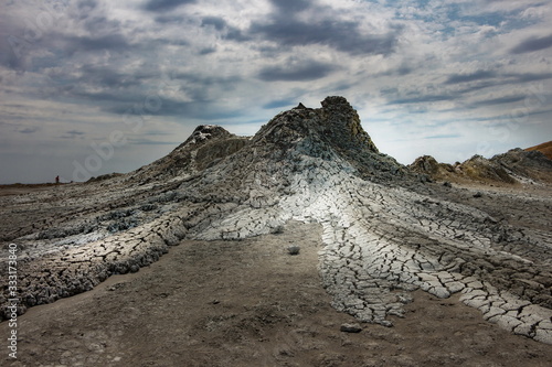 Extinct volcano in Gobustan region of Azerbaijan photo