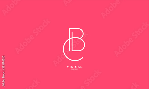 Alphabet letter icon logo BC