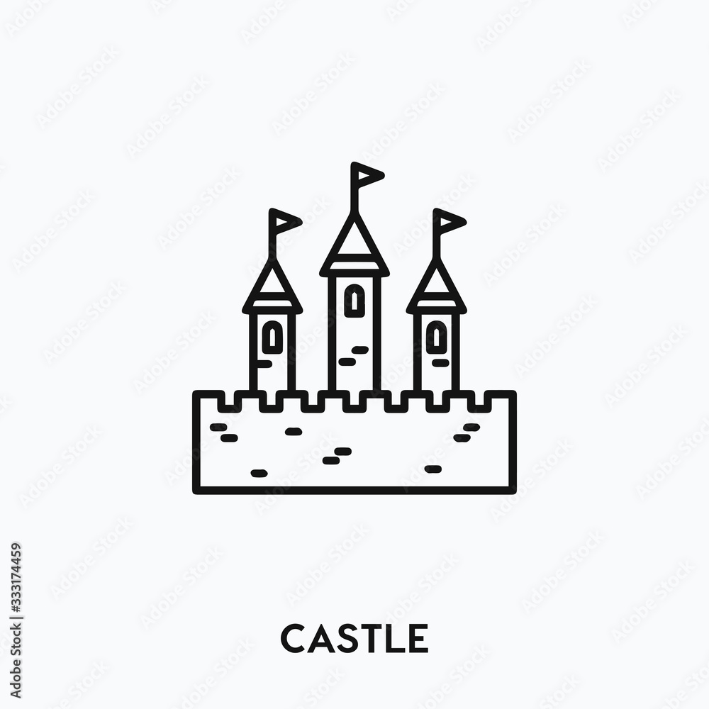 castle icon vector. castle sign symbol