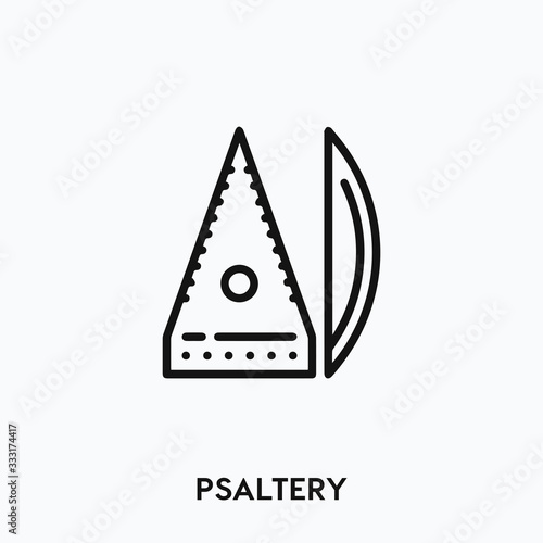 psaltery icon vector. psaltery sign symbol
