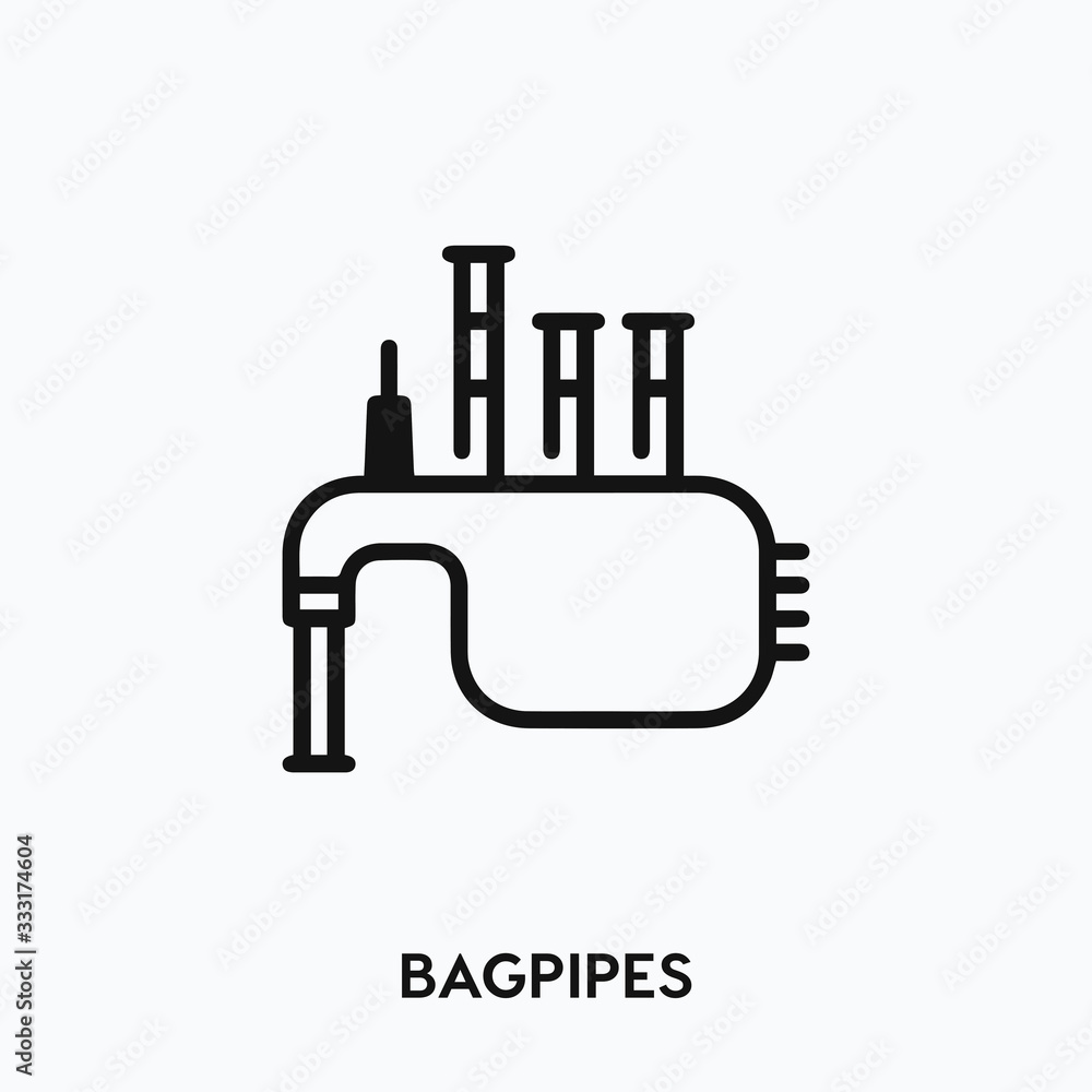 bagpipes icon vector. bagpipes sign symbol bagpipes icon vector. bagpipes sign symbol