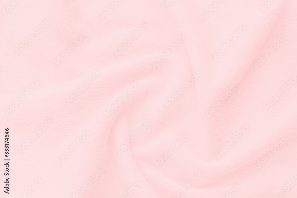 Fototapeta premium Abstract wave pink fabric texture background.