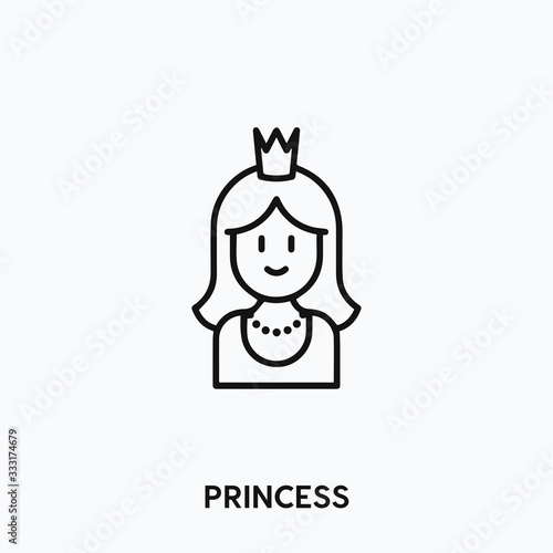 princess icon vector. princess sign symbol