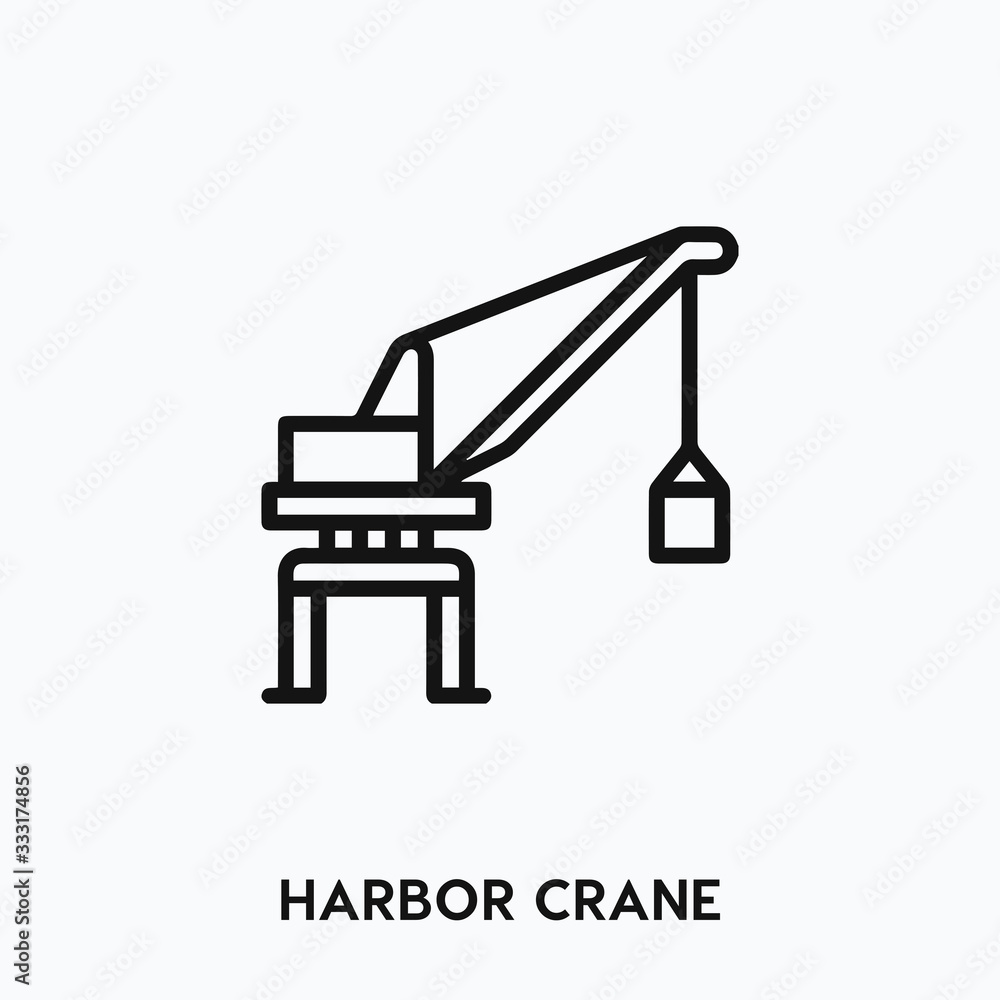 harbor crane icon vector. harbor crane sign symbol harbor crane icon vector. harbor crane sign symbol