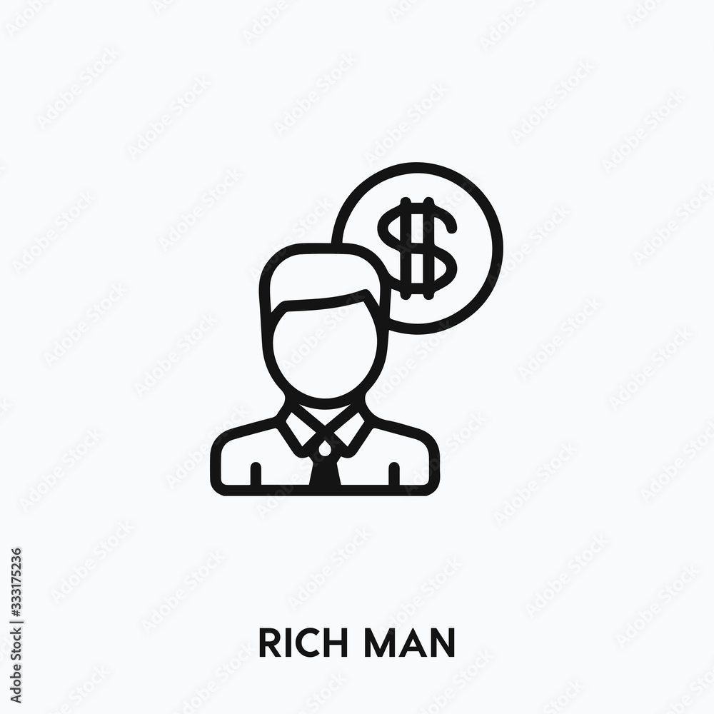 rich man icon vector. rich man sign symbol rich man icon vector. rich man sign symbol