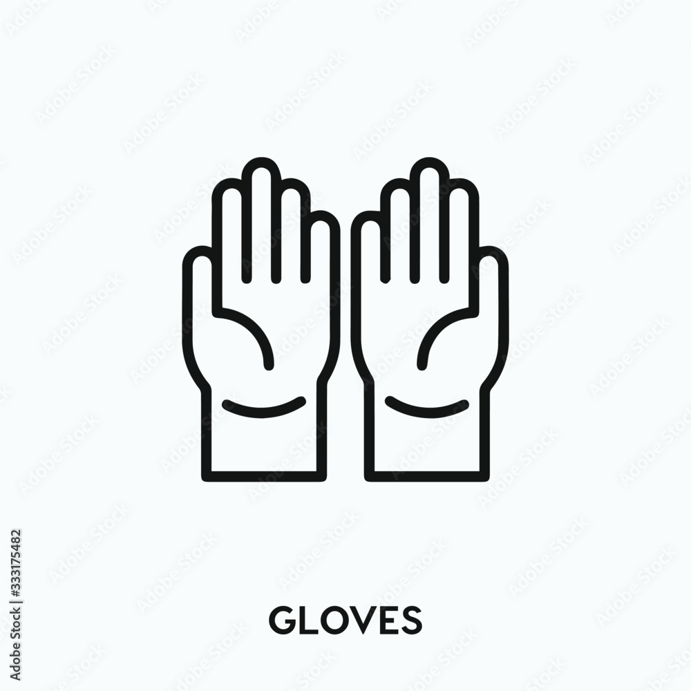 Obraz premium gloves icon vector. antiseptic icon vector symbol illustration. Modern simple vector icon for your design. safety gloves icon vector. 