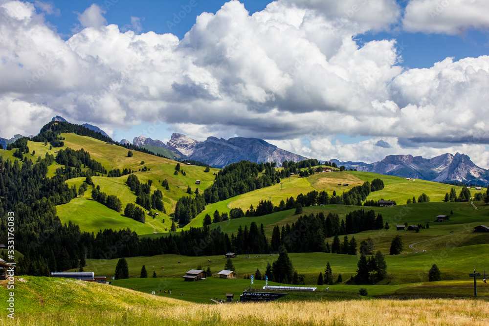 Alpe di Siusi with Dolomites in the Background