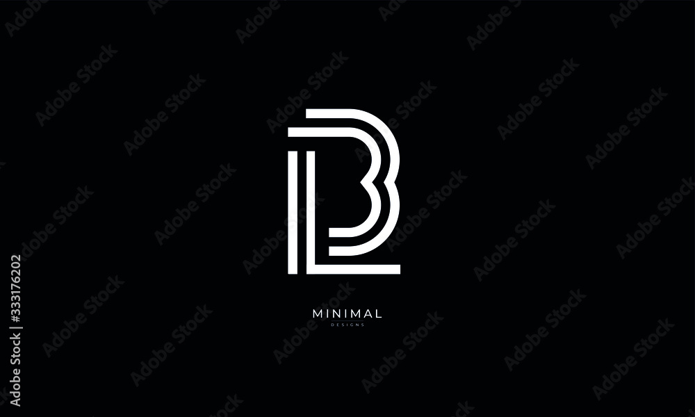 Alphabet letter icon logo LB or BL Alphabet letter icon logo LB or BL