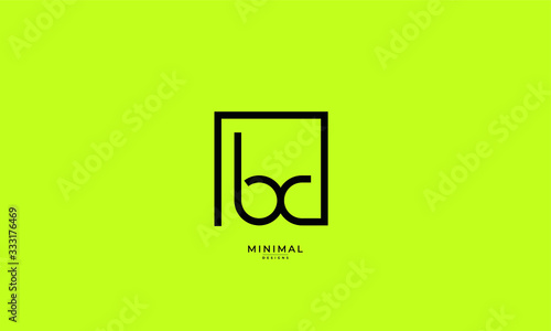 Alphabet letter icon logo BC