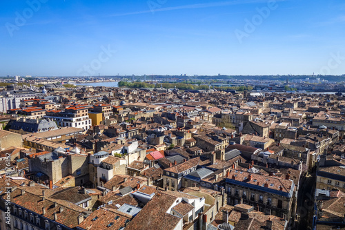 City of Bordeaux Aerial view, France