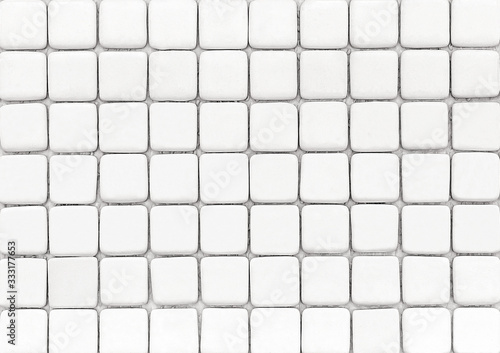 White pattern mosaic texture of abstract square ceramic tile background