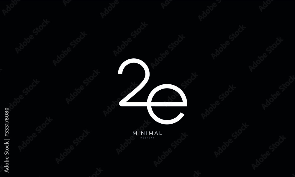 number 2 with a letter E as a logo number 2 with a letter E as a logo
