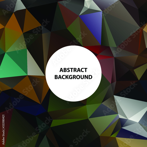 Abstract Color Polygon Background Design, Abstract Geometric Origami Style With Gradient