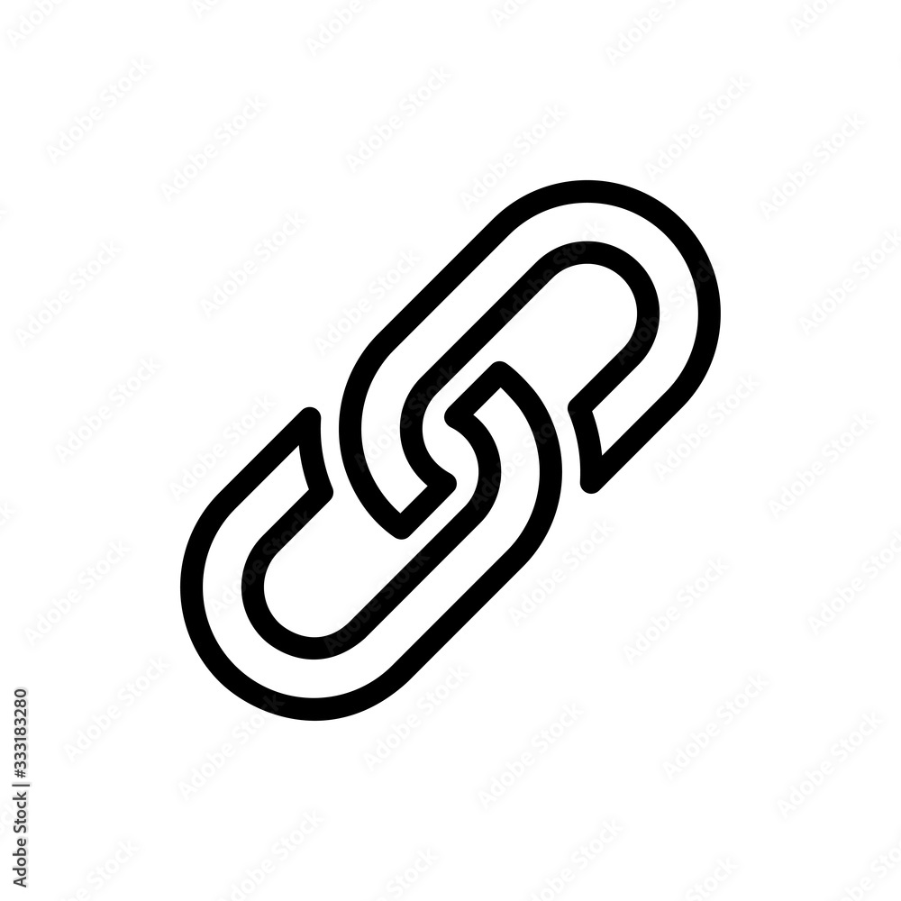 Link Vector Colour With Line Icon Illustration Link Vector Colour With Line Icon Illustration
