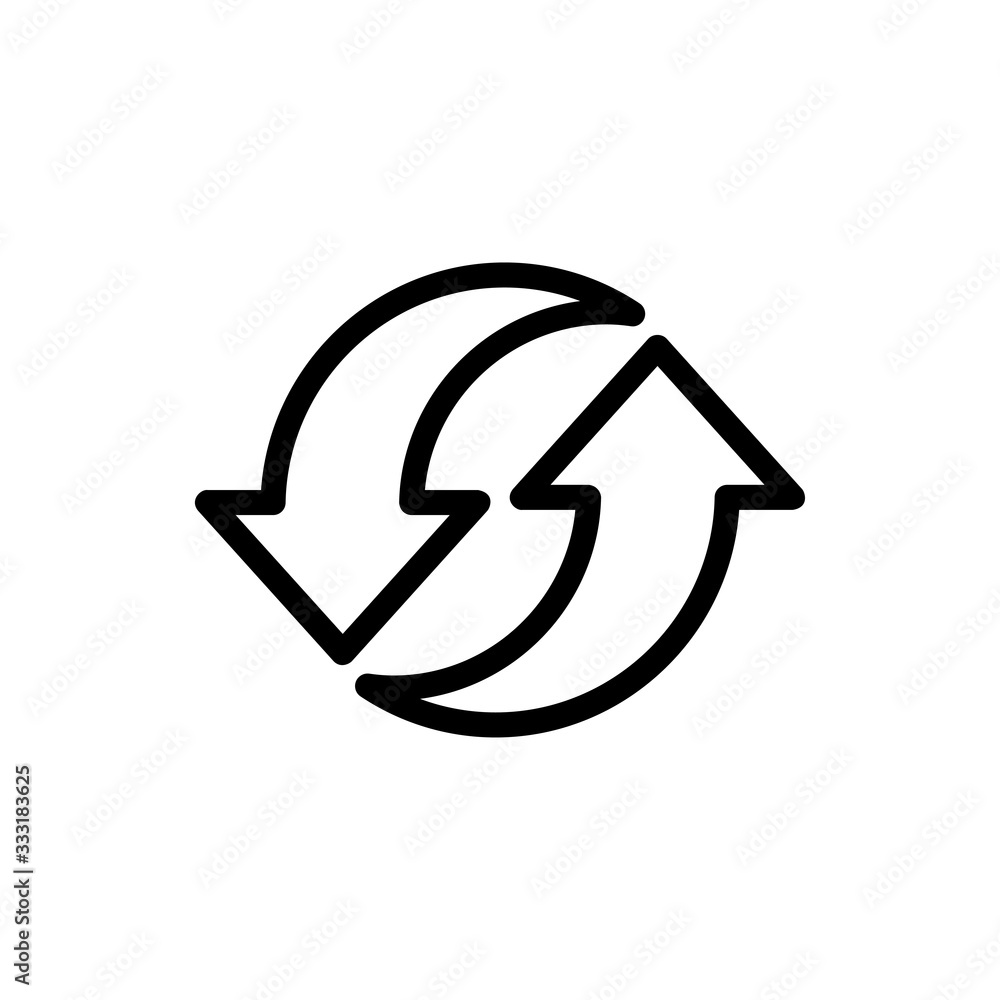 Synchronization Vector Colour With Line Icon Illustration Synchronization Vector Colour With Line Icon Illustration
