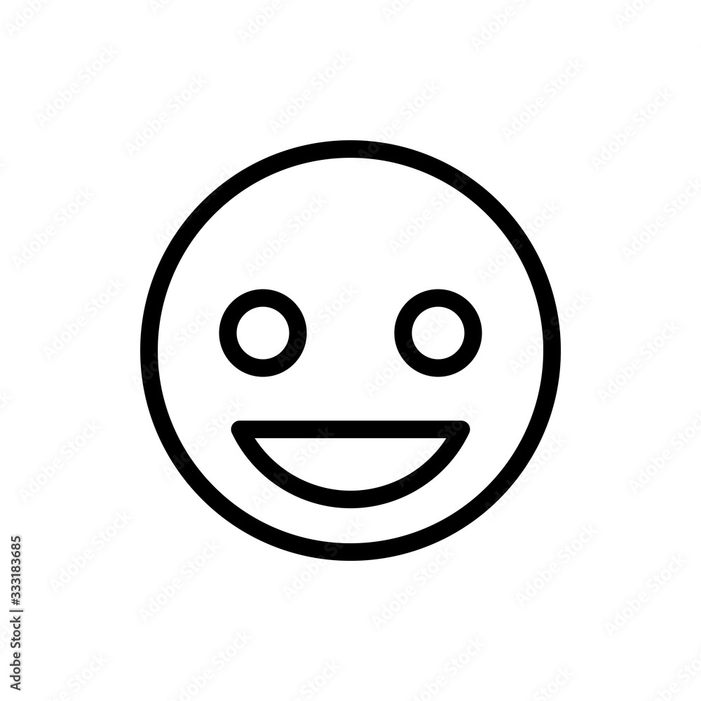 Fototapeta premium Smiley Vector Colour With Line Icon Illustration