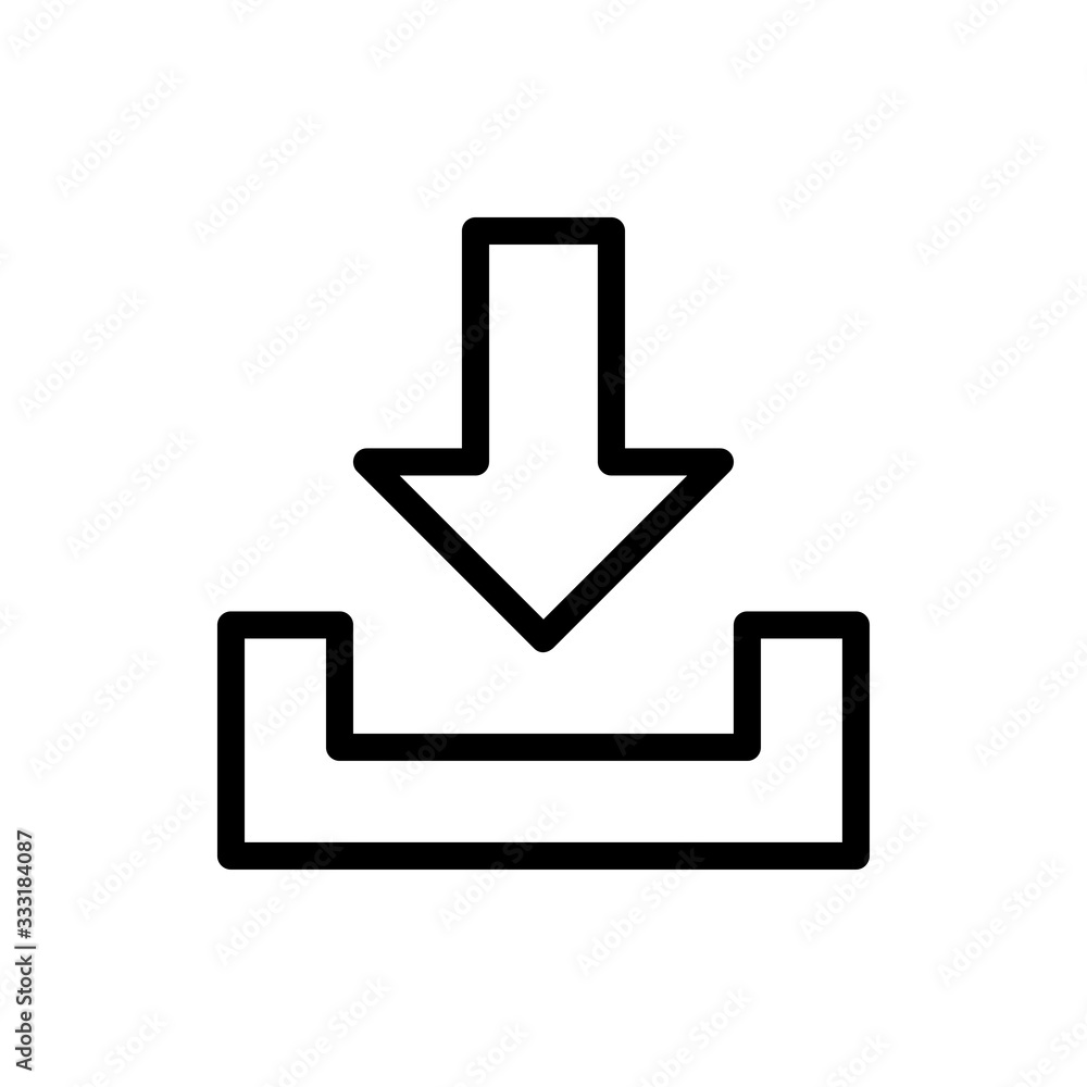 Downloading Vector Colour With Line Icon Illustration Downloading Vector Colour With Line Icon Illustration