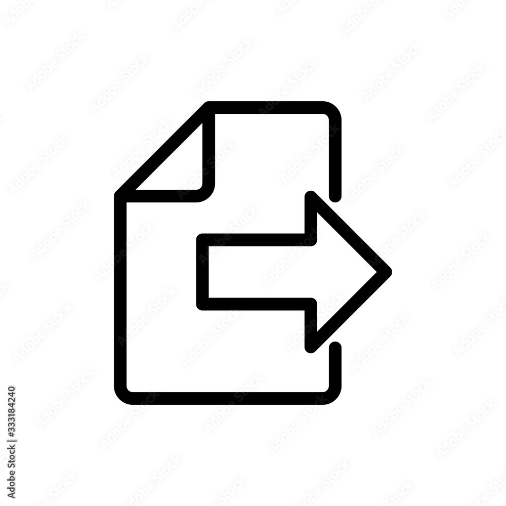 Right Arrow Vector Colour With Line Icon Illustration Right Arrow Vector Colour With Line Icon Illustration