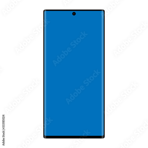 Realistic smartphone mockup. Cellphone frame with blank display isolated on white background. Vector mobile device concept