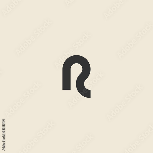Letter R logo design template