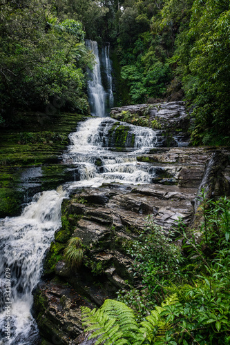 mclean falls waterfall in the forest