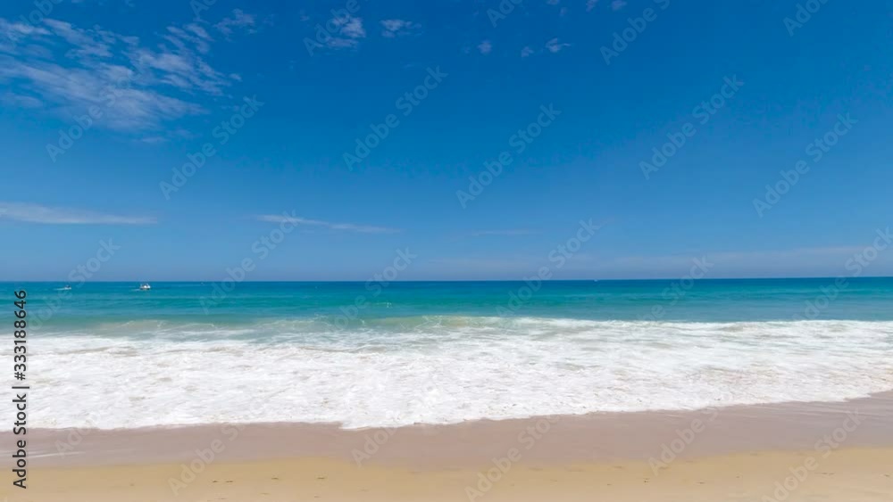 Phuket beach sea, View of beach sea on sun light in the summer. At Karon Beach, Phuket, Thailand. 4K UHD, Video Clip. Phuket beach sea, View of beach sea on sun light in the summer. At Karon Beach, Phuket, Thailand. 4K UHD, Video Clip.